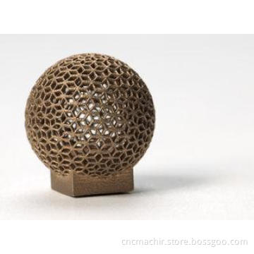 Aluminum DMLS 3D printing for Sphere Shape , Golden electro